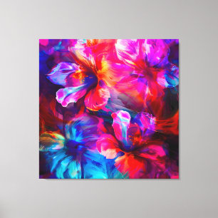 Abstracte tuinbloei canvas afdruk