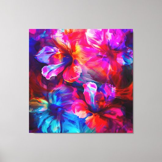 Abstracte tuinbloei canvas afdruk (Voorkant)