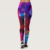Abstracte tuinbloei leggings (Achterkant)