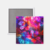 Abstracte tuinbloei magneet (Voorkant / Achterkant)