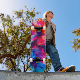 Abstracte tuinbloei persoonlijk skateboard