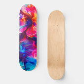 Abstracte tuinbloei persoonlijk skateboard (Voorkant)