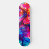 Abstracte tuinbloei persoonlijk skateboard (Voorkant)