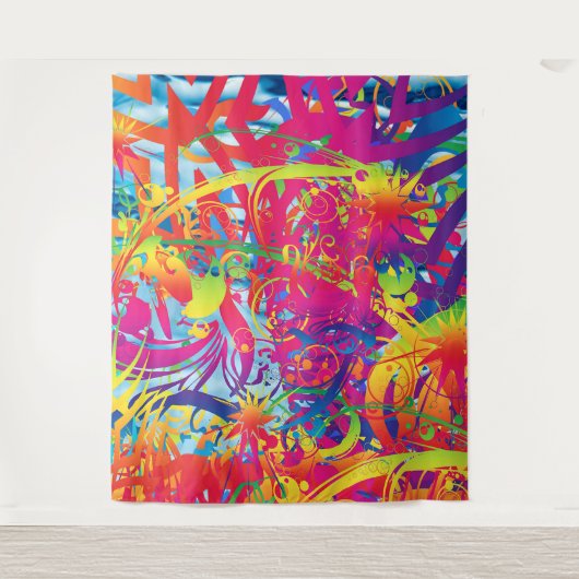 Abstracte tuinbouw wandkleed (Voorkant)