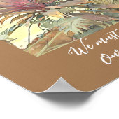 Abstracte tuinbouwkundige Struiken met citroenkaar Poster (Hoek)