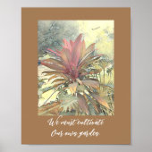 Abstracte tuinbouwkundige Struiken met citroenkaar Poster (Voorkant)