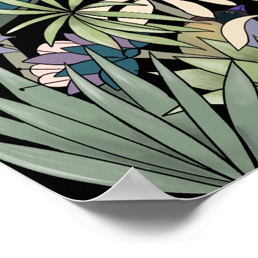 Abstracte tuinbouwkunst poster (Hoek)