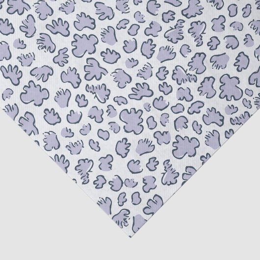Abstracte Tuinconfetti | Patroon Bleek Periwinkle Tissuepapier (Detail)