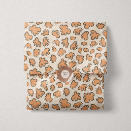 Abstracte Tuinconfetti | Patroon Gedempte Abrikoos Tissuepapier