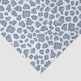 Abstracte Tuinconfetti | Patroon Stof Blauwklokje Tissuepapier