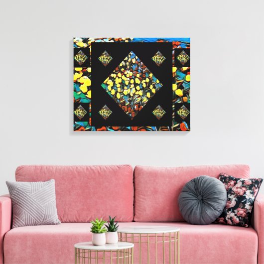 Abstracte Tulip Canvas Afdrukken met dromen (20 x  (Insitu (Woonkamer))
