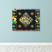 Abstracte Tulip Canvas Afdrukken met dromen (20 x  (Insitu (Houten vloer))