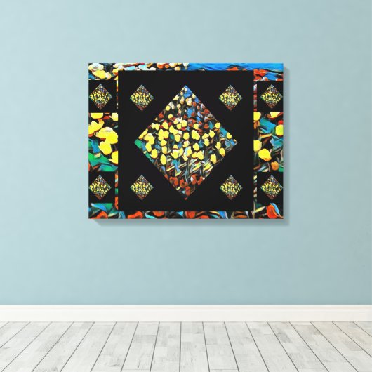 Abstracte Tulip Canvas Afdrukken met dromen (20 x  (Insitu (Houten vloer))