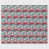 Abstracte tulp met rokerige wolken cadeaupapier (Vlak)