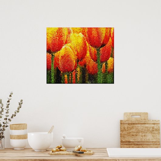 Abstracte Tulp-verfkunst-Posters Poster (Keuken)