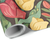 Abstracte Tulp Vlinders Inpakpapier (Rol Hoek)