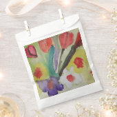 Abstracte Tulpen en lentbloemen Bedankzakje (Geknipt)