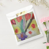 Abstracte Tulpen en lentbloemen Bedankzakje (Gezegeld)