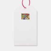 Abstracte Tulpen en lentbloemen Cadeaulabel (Achterkant)
