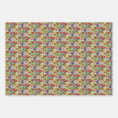 Abstracte Tulpen en lentbloemen Inpakpapier Vel (Voorkant 3)