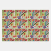 Abstracte Tulpen en lentbloemen Inpakpapier Vel (Voorkant 2)