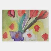 Abstracte Tulpen en lentbloemen Inpakpapier Vel (Voorkant)