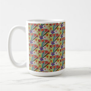 Abstracte Tulpen en lentbloemen Koffiemok