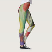 Abstracte Tulpen en lentbloemen Leggings (Rechts)