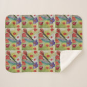 Abstracte Tulpen en lentbloemen Sherpa Deken (Voorkant (horizontaal))