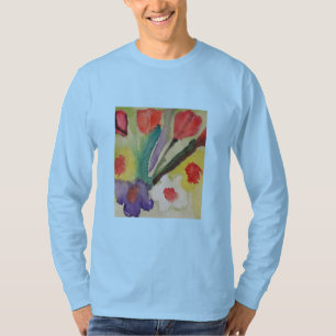 Abstracte Tulpen en lentbloemen T-shirt