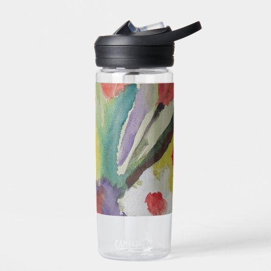 Abstracte Tulpen en lentbloemen Waterfles (Links)