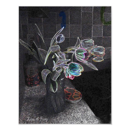 Abstracte Tulpen Foto Afdruk (Voorkant)