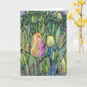 Abstracte Tulpen Kaart (Gele Bloem)