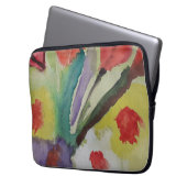Abstracte Tulpen & Lente Bloemen Laptop Sleeve (Voorkant Links)