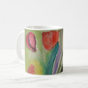 Abstracte tulpen & lente bloemen mok