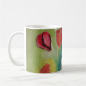 Abstracte tulpen & lente bloemen mok (Links)