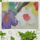 Abstracte Tulpen & Lente Bloemen Theedoek (Gevouwen)