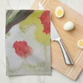 Abstracte Tulpen & Lente Bloemen Theedoek (Quarter Fold)