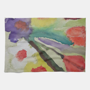 Abstracte Tulpen & Lente Bloemen Theedoek
