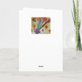 Abstracte Tulpen & Lente Bloemen Verjaardag Kaart (Achterkant)