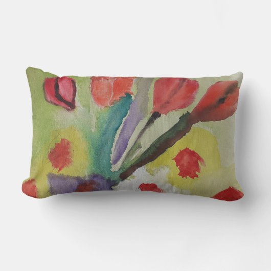 Abstracte Tulpen met schroefdraad Kussen (Voorkant)
