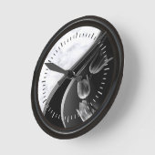 Abstracte Tulpen met witte marmer Ronde Klok (Hoek)