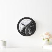 Abstracte Tulpen met witte marmer Ronde Klok (Huis)