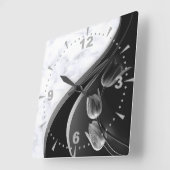 Abstracte Tulpen met witte marmer Vierkante Klok (Hoek)