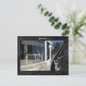 Abstracte Tulpen met zwarte marmer Briefkaart (Staand voorkant)