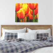 Abstracte Tulpen Schilderen Kunst - Verpakt canvas (Insitu (Slaapkamer))