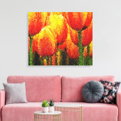Abstracte Tulpen Schilderen Kunst - Verpakt canvas Afdruk (Insitu (Woonkamer))