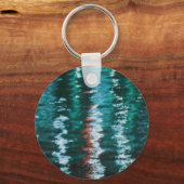 Abstracte Turkooise Keychain (Voorkant)