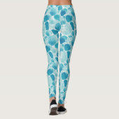 Abstracte turkooizen ingewikkelde leggings (Achterkant)