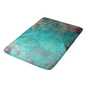 abstracte turquoise blauwgroen grunge textuurachte badmat (Gekanteld)